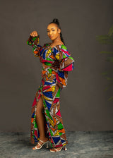 REMI AFRICAN PRINT CROP TOP