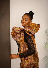 ADA AFRICAN PRINT CORSET DRESS