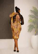 ADA AFRICAN PRINT CORSET DRESS