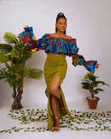 ZURI AFRICAN PRINT CROP TOP