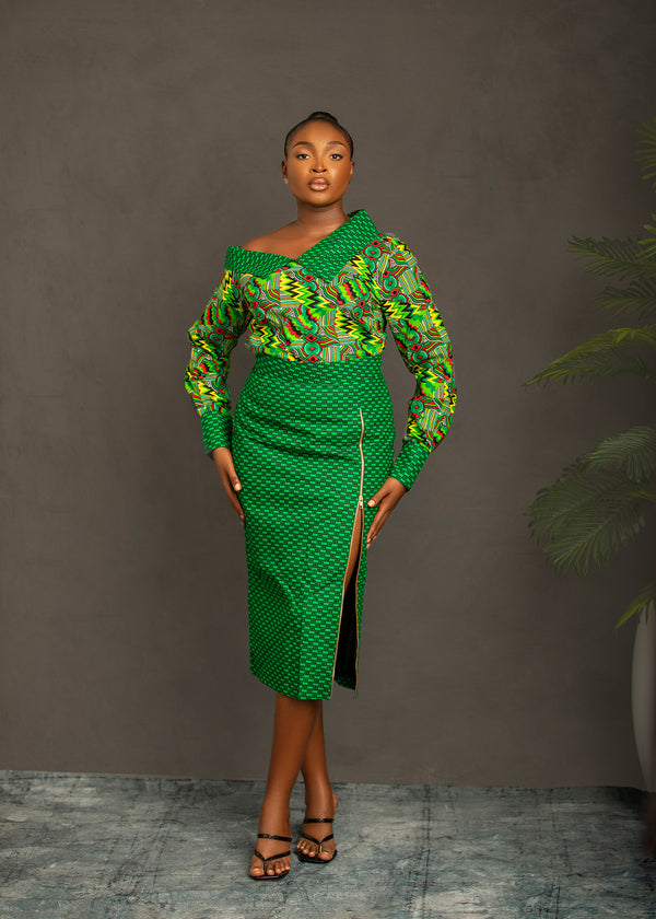 CHIMA AFRICAN PRINT SKIRT