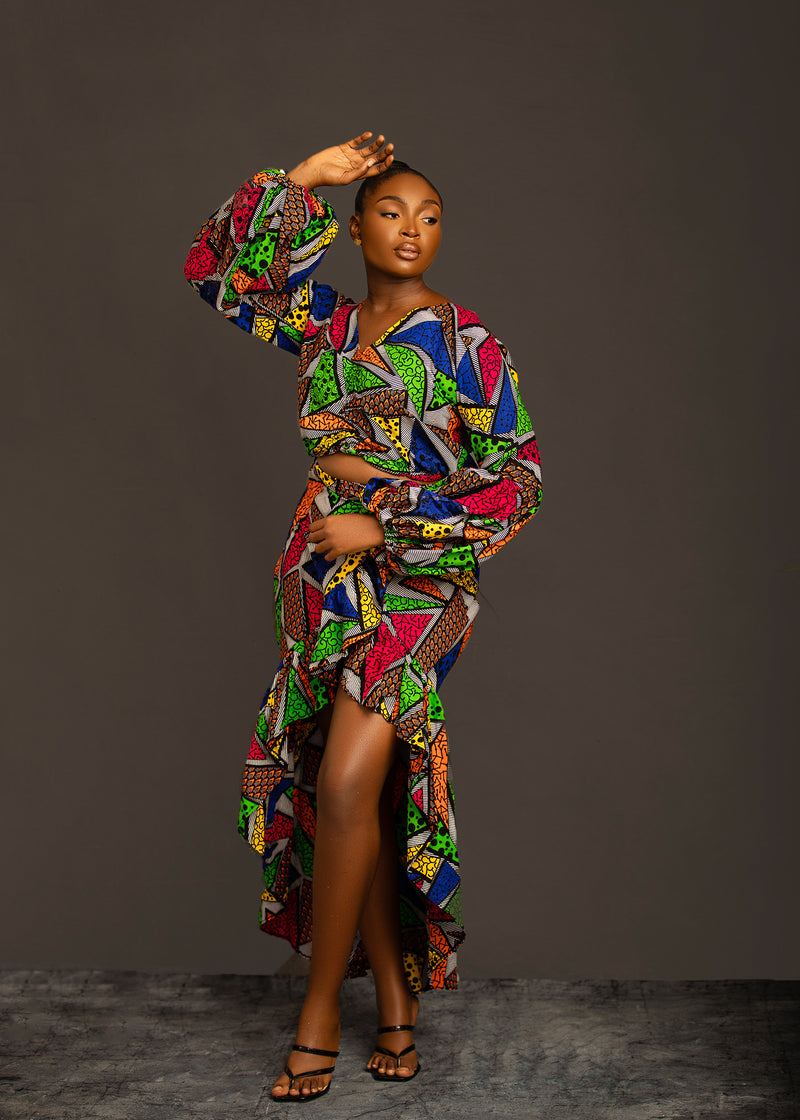 REMI AFRICAN PRINT CROP TOP