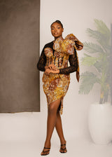 ADA AFRICAN PRINT CORSET DRESS