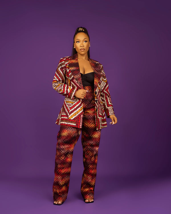 JEMMA AFRICAN PRINT BLAZER
